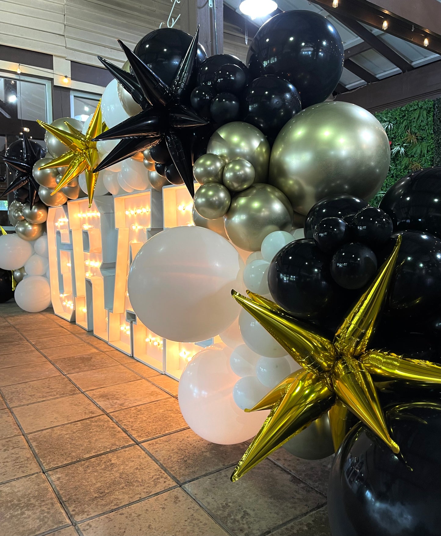 GRAD Marquee Letters or Numbers Rental with Balloons