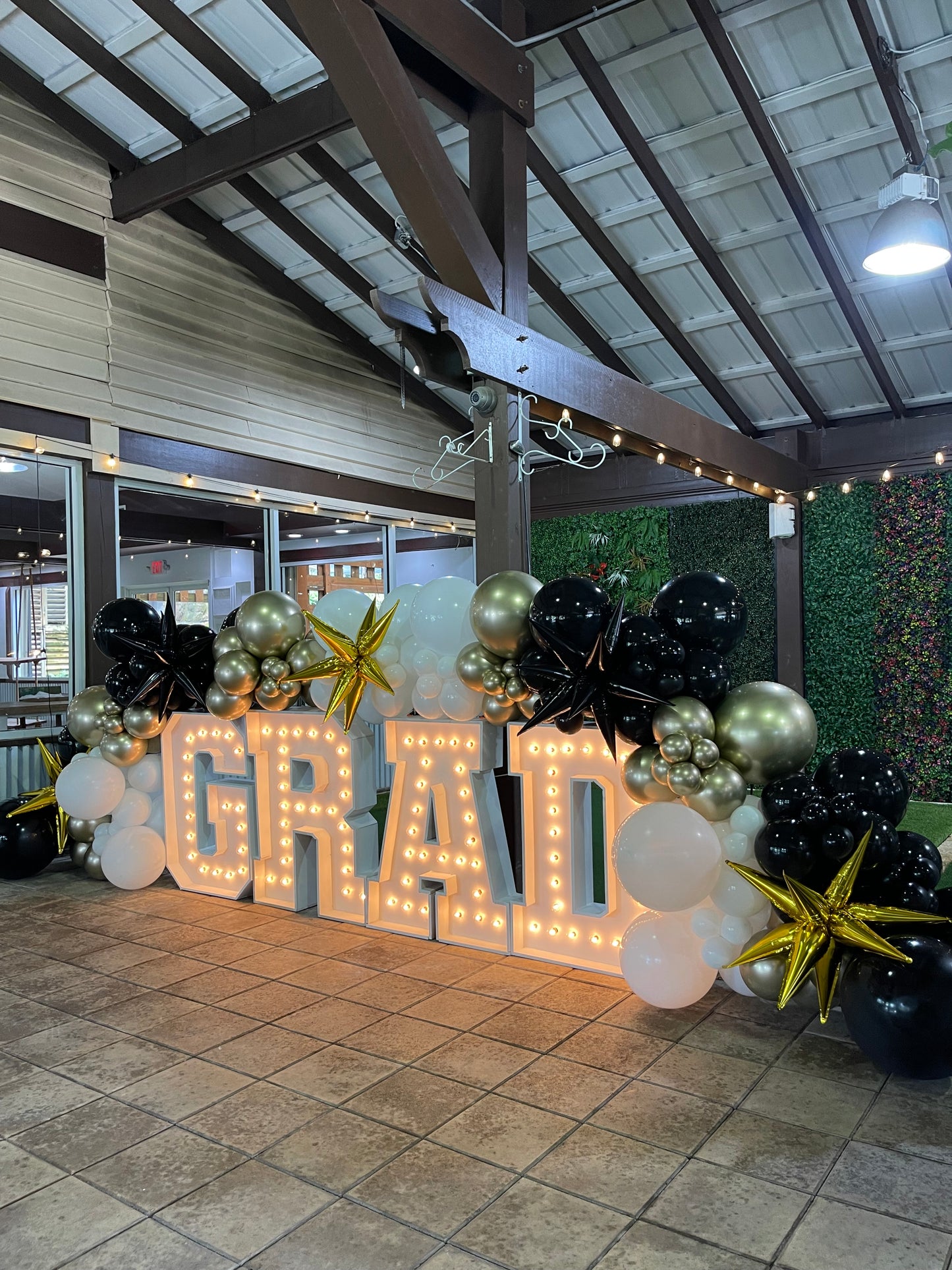 GRAD Marquee Letters or Numbers Rental with Balloons