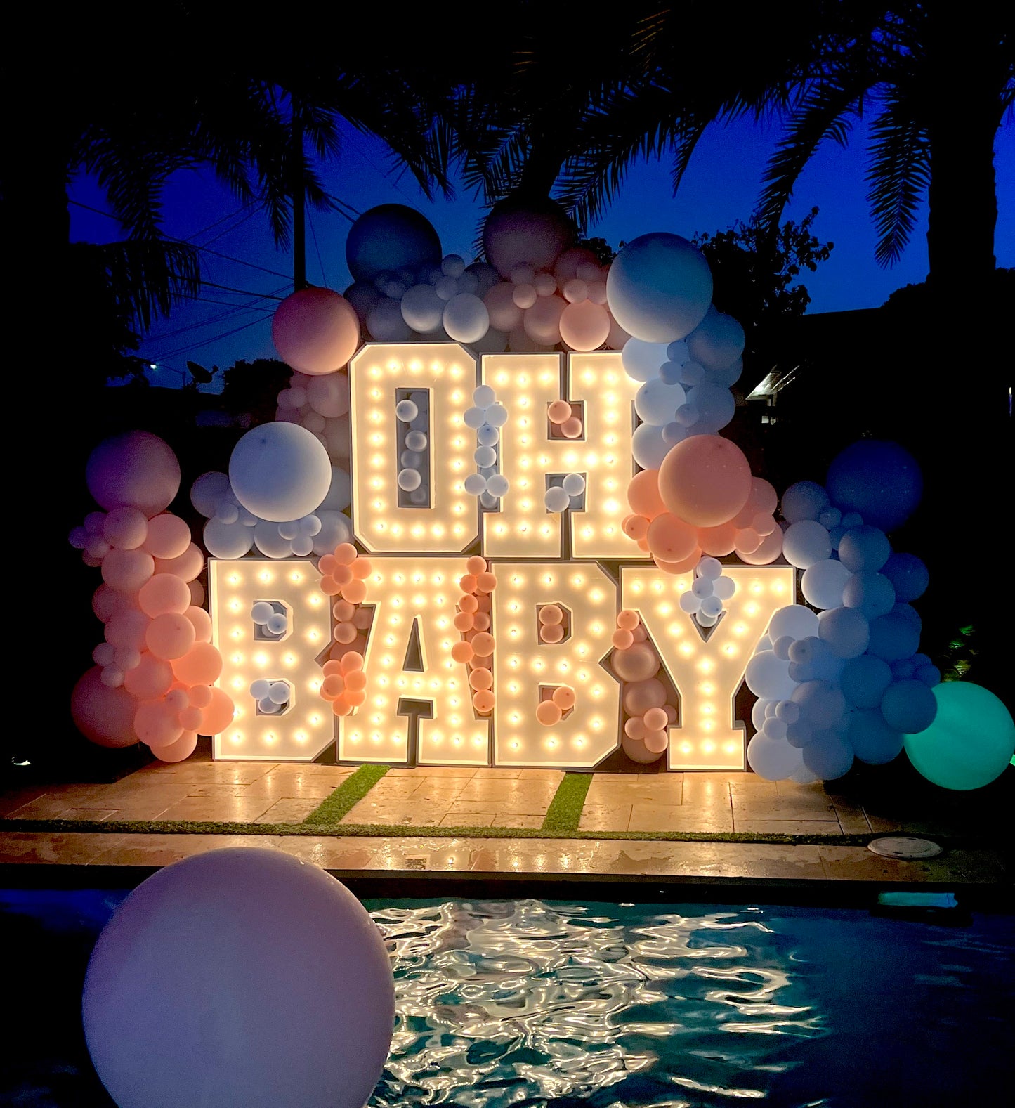 OH BABY Marquee Letters
