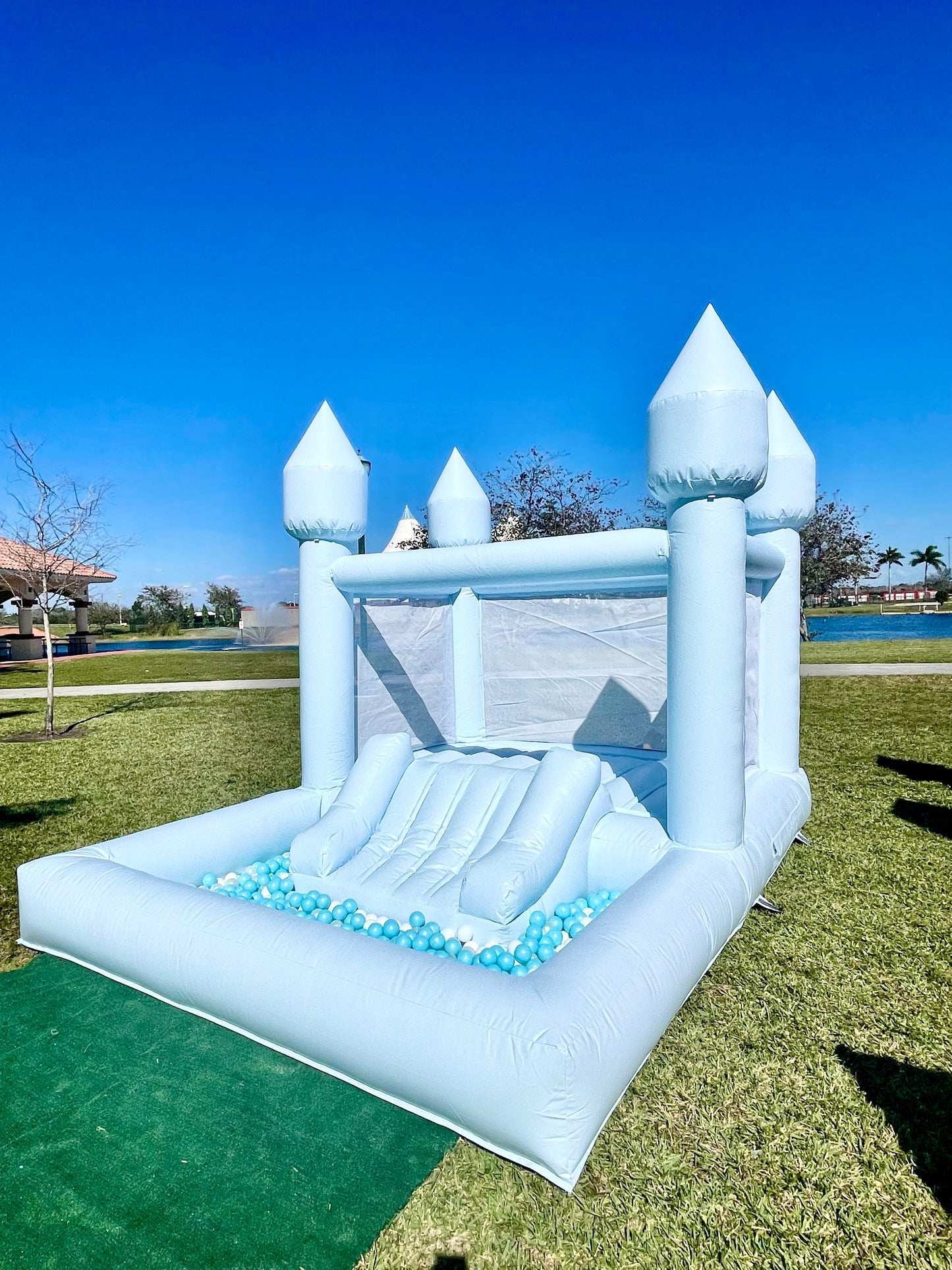 Blue Bounce House with Ball Pit attached | 10x13ft | For kids up to 10 years