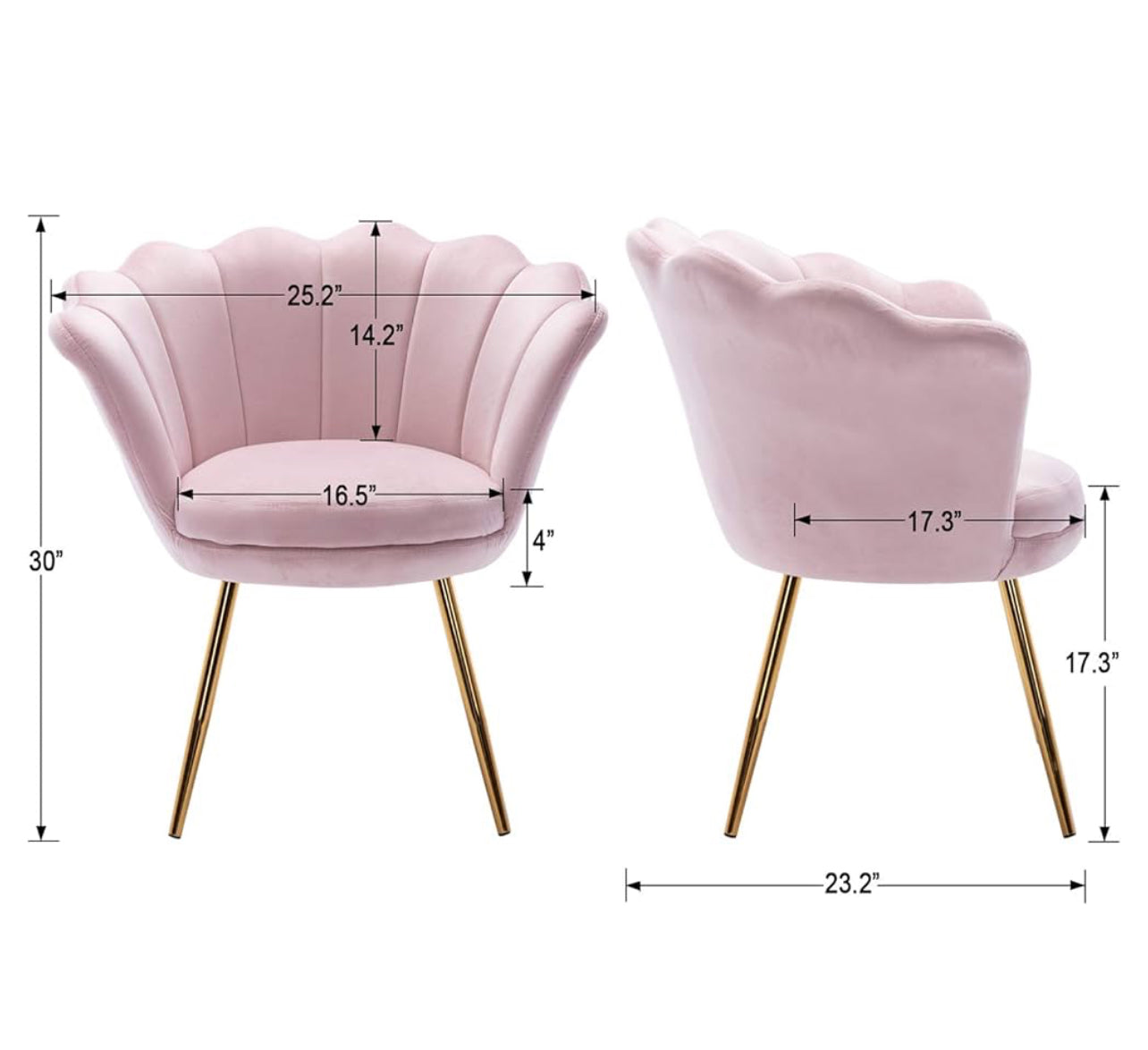 Pink Velvet chair - rental - add on only